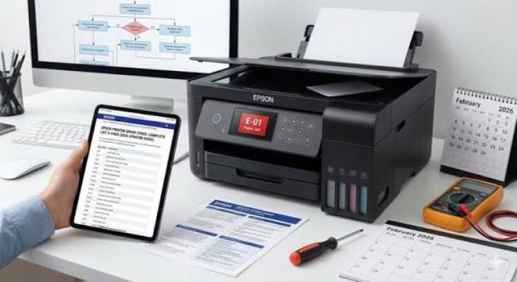 What are common Epson printer error codes?