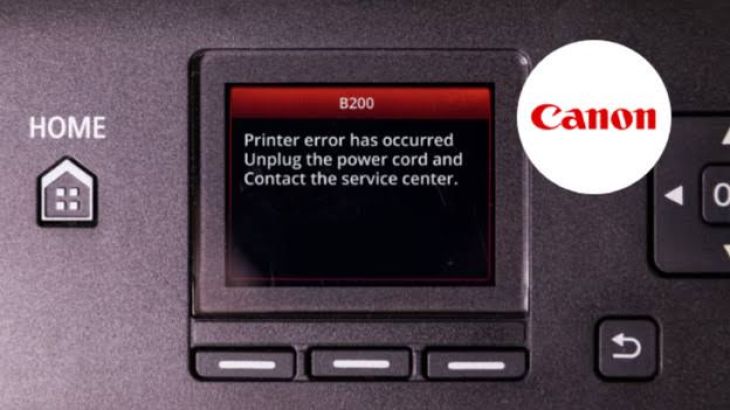 How do I clear a Canon printer with error codes?